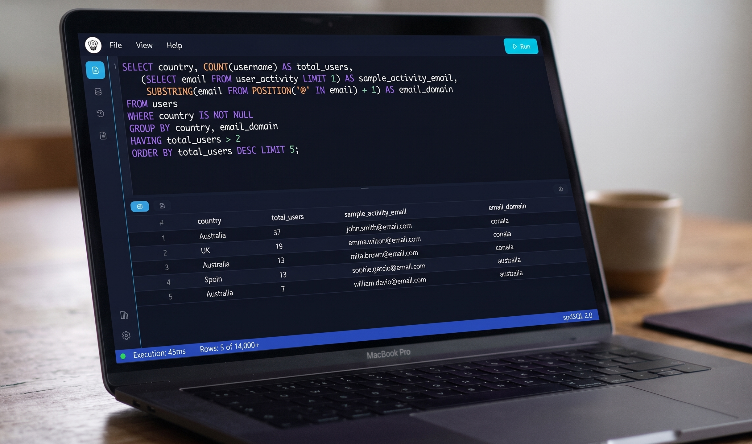 spdSQL - Project Screenshot